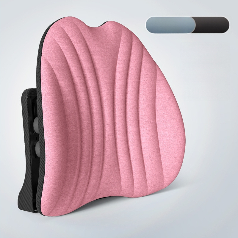 Ergonomiška juosmens atrama pagalvė biuro kėdei ir automobiliui, reguliuojama nugaros pagalvė su tinklo uždanga ir poliesterio užpildas