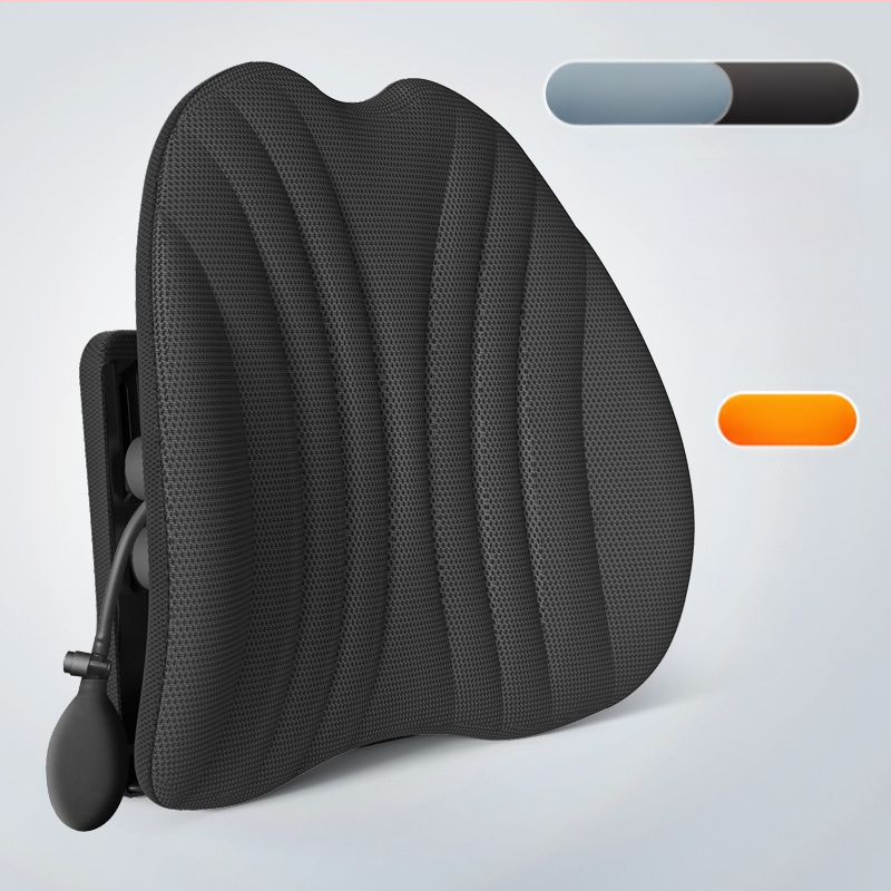 Ergonomiška juosmens atrama pagalvė biuro kėdei ir automobiliui, reguliuojama nugaros pagalvė su tinklo uždanga ir poliesterio užpildas
