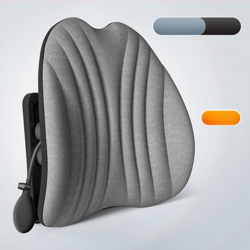 Ergonomiška juosmens atrama pagalvė biuro kėdei ir automobiliui, reguliuojama nugaros pagalvė su tinklo uždanga ir poliesterio užpildas