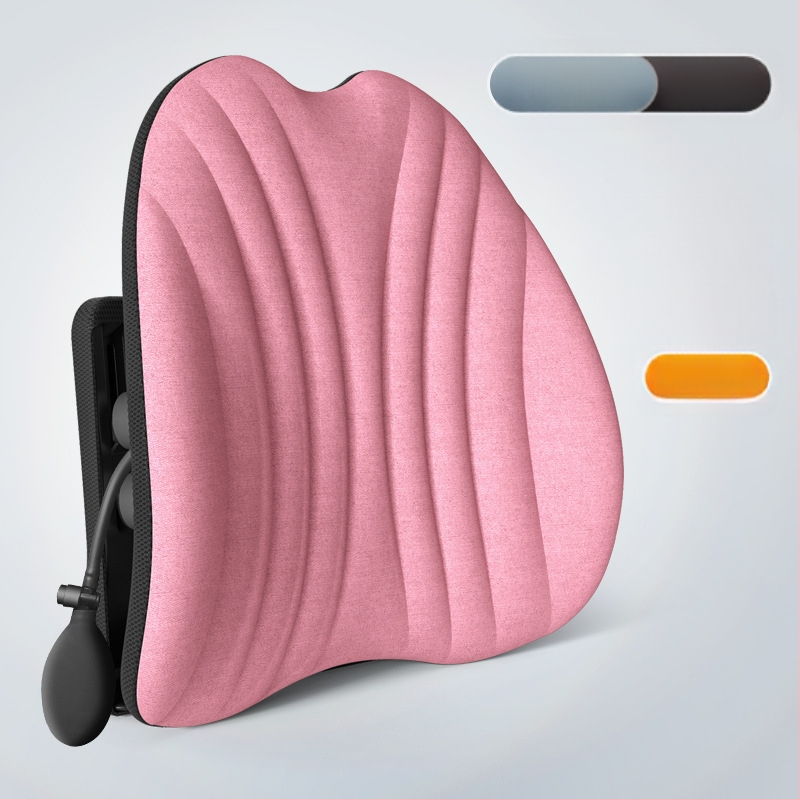 Ergonomiška juosmens atrama pagalvė biuro kėdei ir automobiliui, reguliuojama nugaros pagalvė su tinklo uždanga ir poliesterio užpildas
