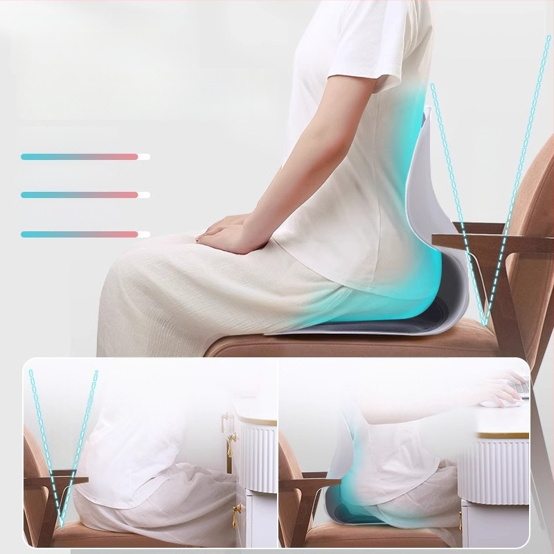 Ergonoomiline lumbaalne padi kontoritoolile — vahttäidis, plastikust korpus, seljatugi