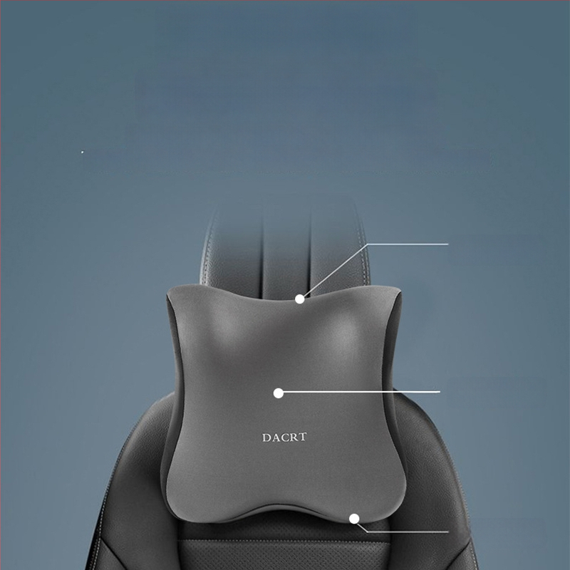 Automobilinis galvos atlošas pagalvėlis su atminties putomis ir juosmens bei pečių parama – kaklo pagalvėlė su MILK SILK užvalkalu, visiems sezonams, paprastas dizainas