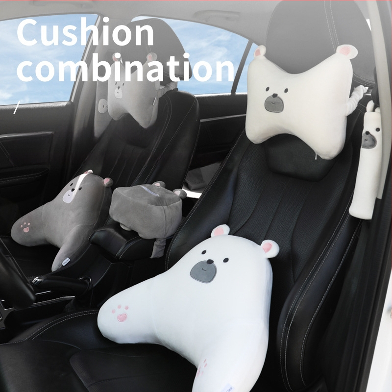 Autopealse padi mäluvaht, plüüsist kate, karikatuurne karu motiiv, universaalne nelja aastaaja kasutamiseks