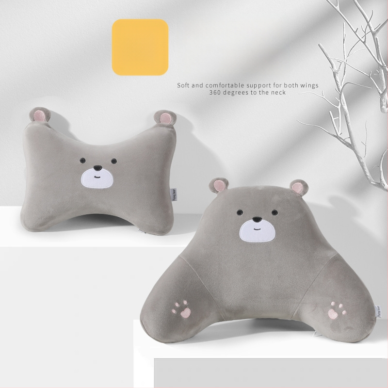 Autopealse padi mäluvaht, plüüsist kate, karikatuurne karu motiiv, universaalne nelja aastaaja kasutamiseks