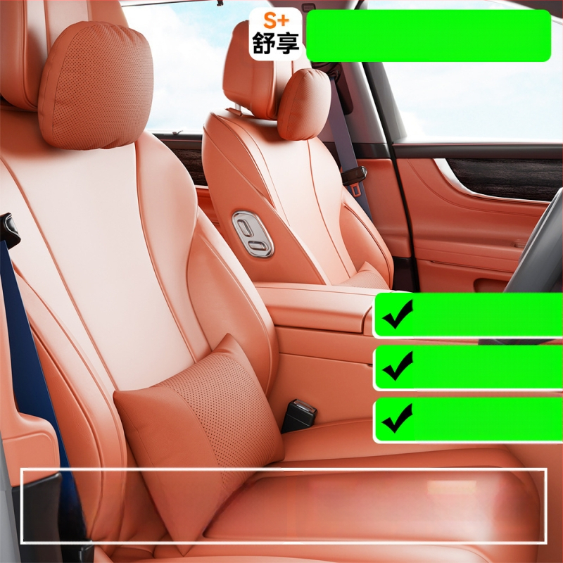 Autopeapadi kaela tugi ja nimmepiirkonna tugi, universaalne sobivus, kunstnahast kate, Dupont puuvillane täidis