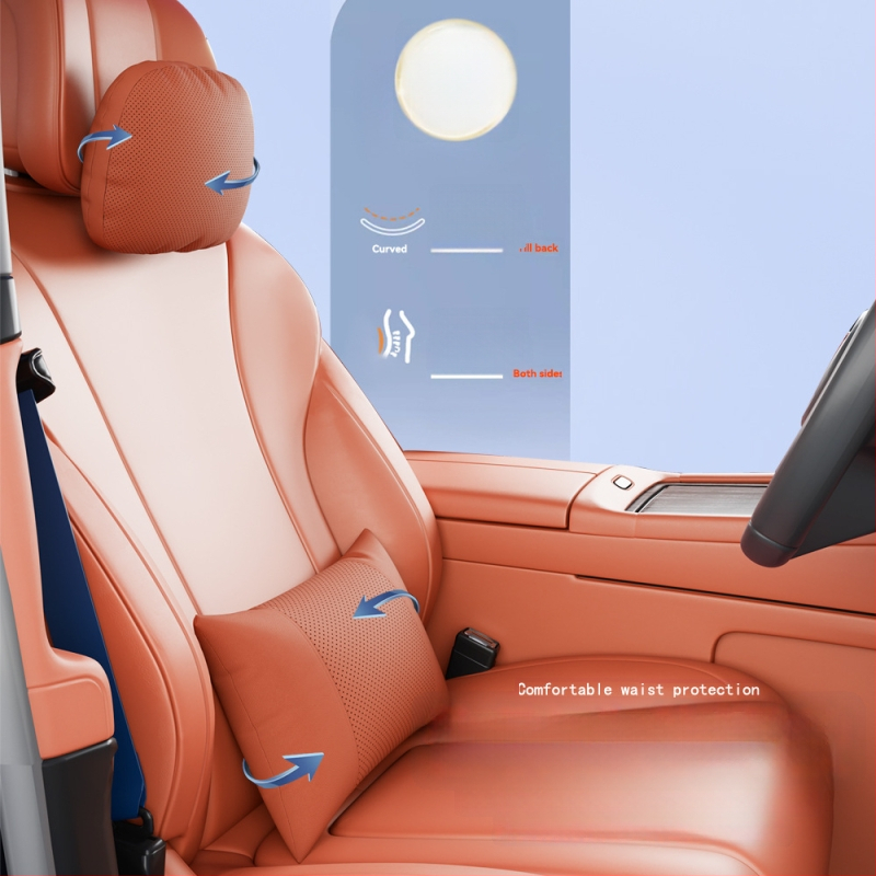 Autopeapadi kaela tugi ja nimmepiirkonna tugi, universaalne sobivus, kunstnahast kate, Dupont puuvillane täidis