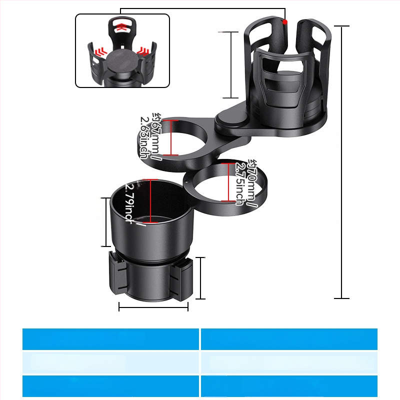Shunwei SD-1039 Auto tassihoidik – ABS/PC, Ühilduv originaalse tassihoidjaga, Kohandatav