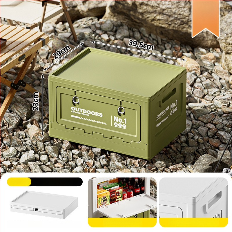 Sulankstoma dviejų durelių laikymo dėžė auto bagažinei, 20–30 L, plastikas (PP)