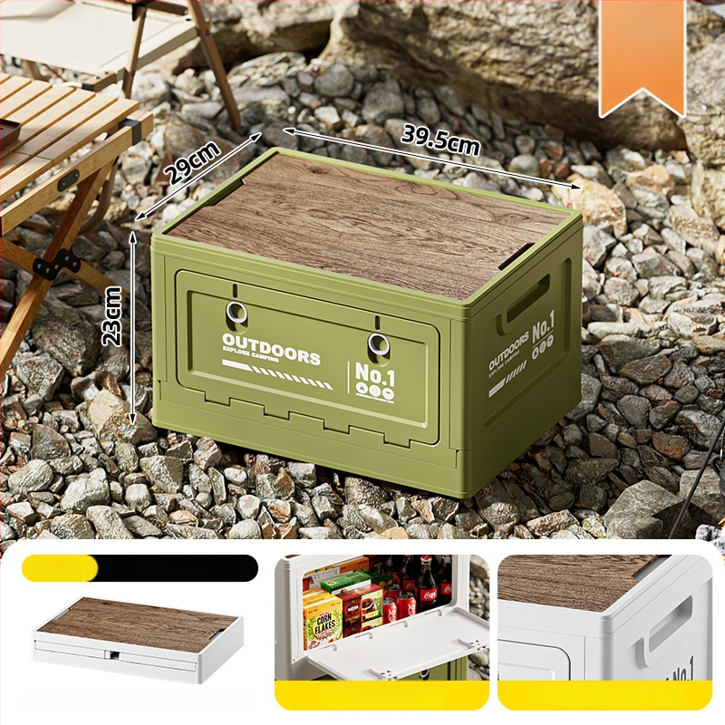 Sulankstoma dviejų durelių laikymo dėžė auto bagažinei, 20–30 L, plastikas (PP)