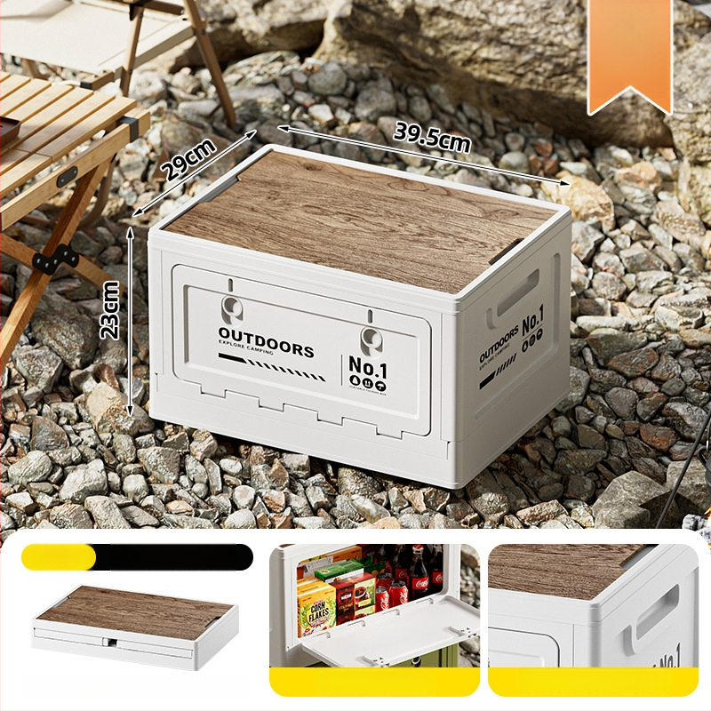 Sulankstoma dviejų durelių laikymo dėžė auto bagažinei, 20–30 L, plastikas (PP)