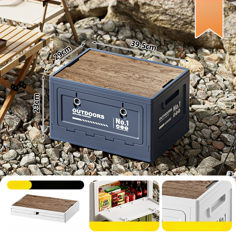 Sulankstoma dviejų durelių laikymo dėžė auto bagažinei, 20–30 L, plastikas (PP)