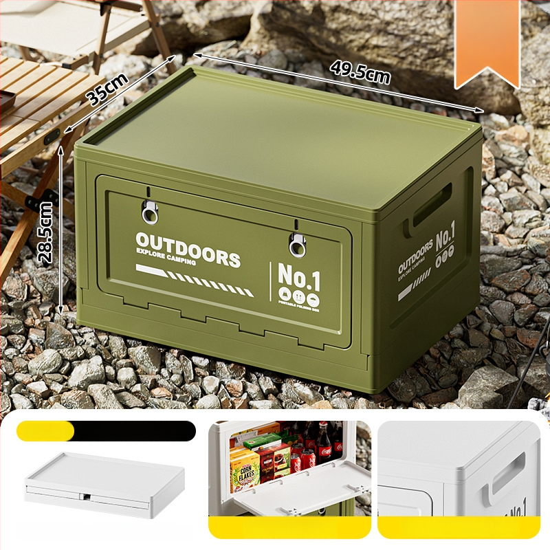 Sulankstoma dviejų durelių laikymo dėžė auto bagažinei, 20–30 L, plastikas (PP)