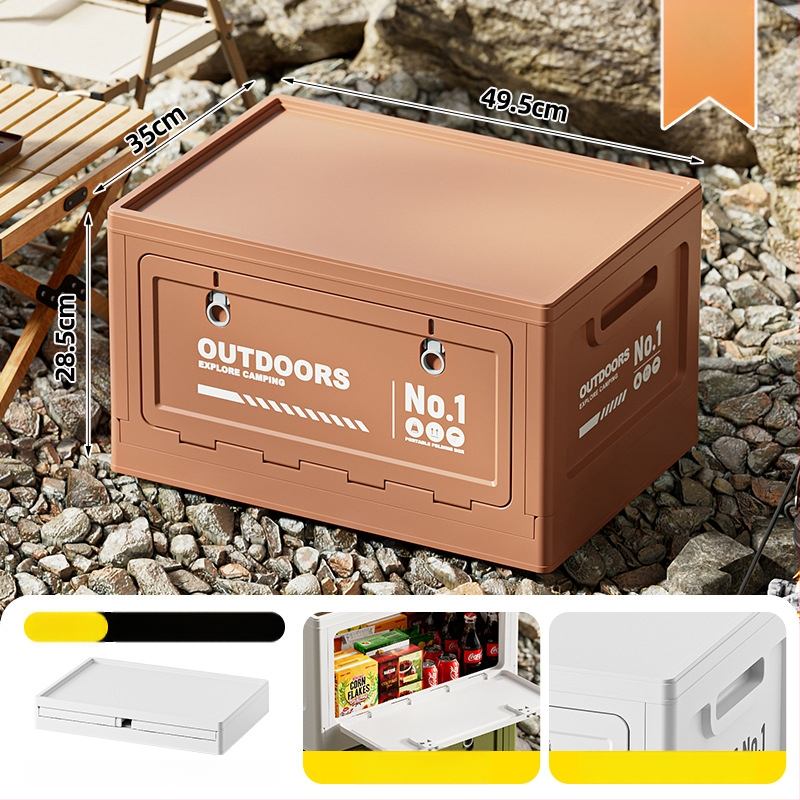 Sulankstoma dviejų durelių laikymo dėžė auto bagažinei, 20–30 L, plastikas (PP)