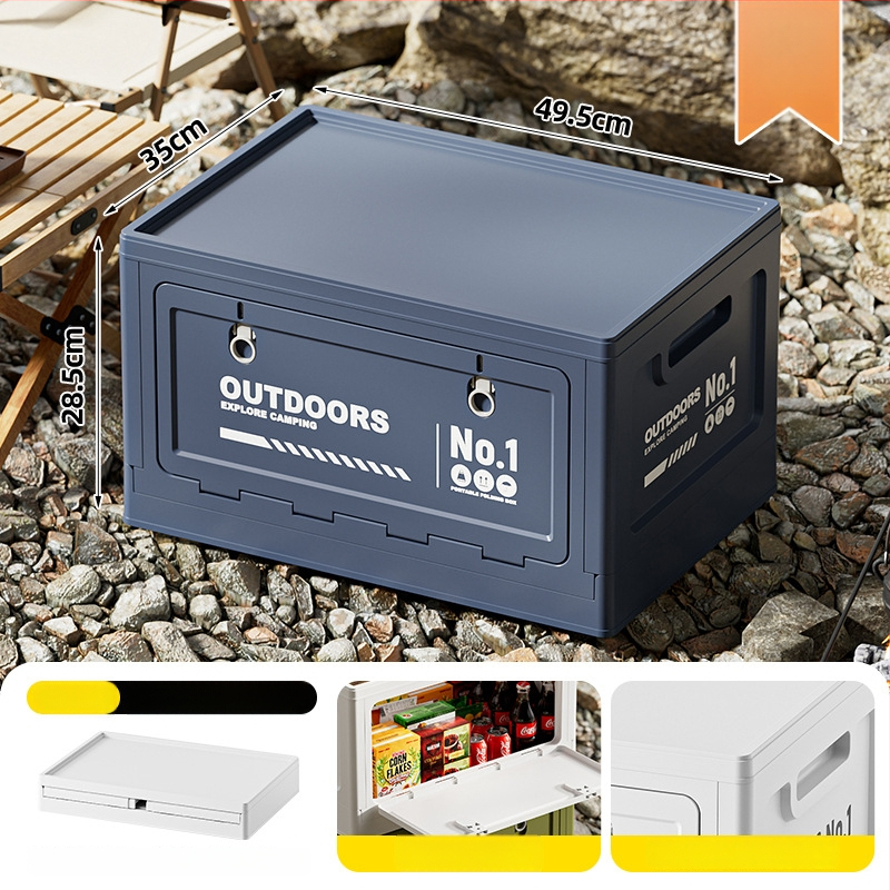 Sulankstoma dviejų durelių laikymo dėžė auto bagažinei, 20–30 L, plastikas (PP)