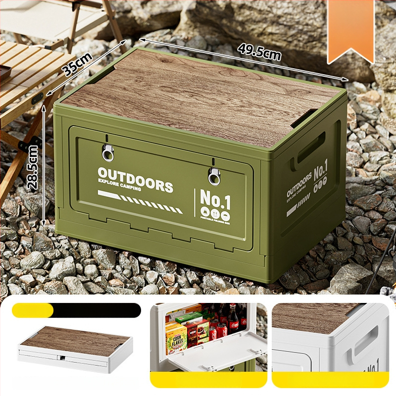 Sulankstoma dviejų durelių laikymo dėžė auto bagažinei, 20–30 L, plastikas (PP)