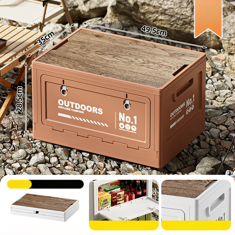 Sulankstoma dviejų durelių laikymo dėžė auto bagažinei, 20–30 L, plastikas (PP)