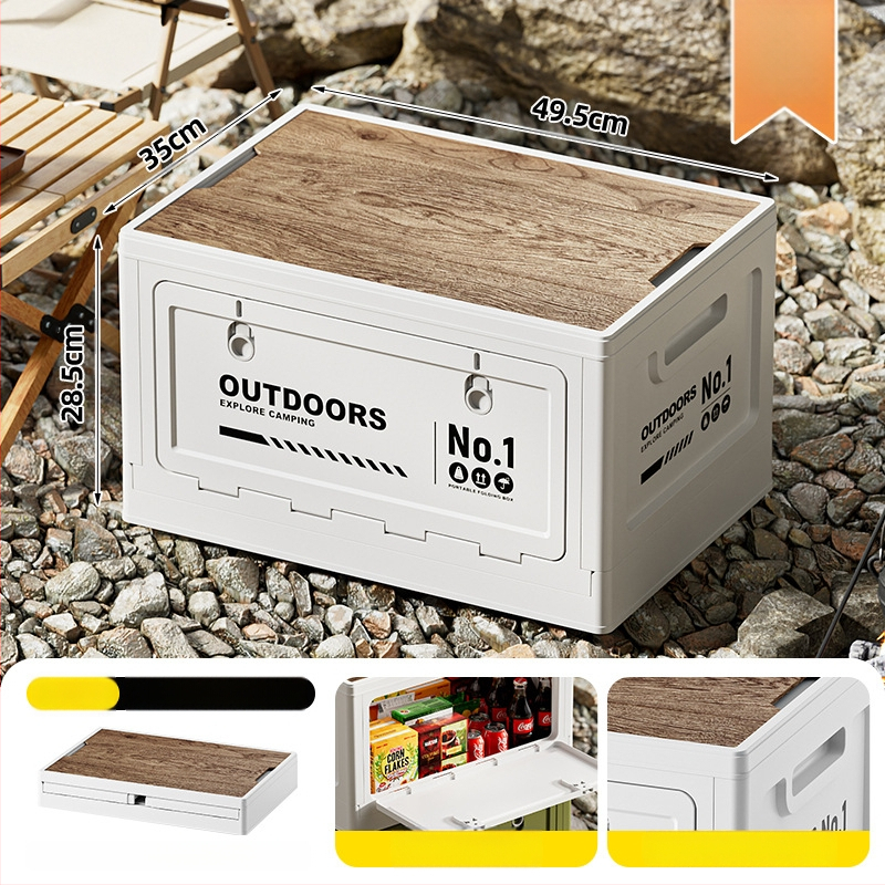 Sulankstoma dviejų durelių laikymo dėžė auto bagažinei, 20–30 L, plastikas (PP)