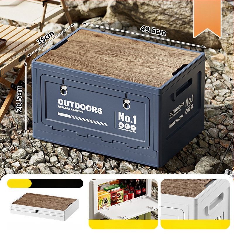 Sulankstoma dviejų durelių laikymo dėžė auto bagažinei, 20–30 L, plastikas (PP)