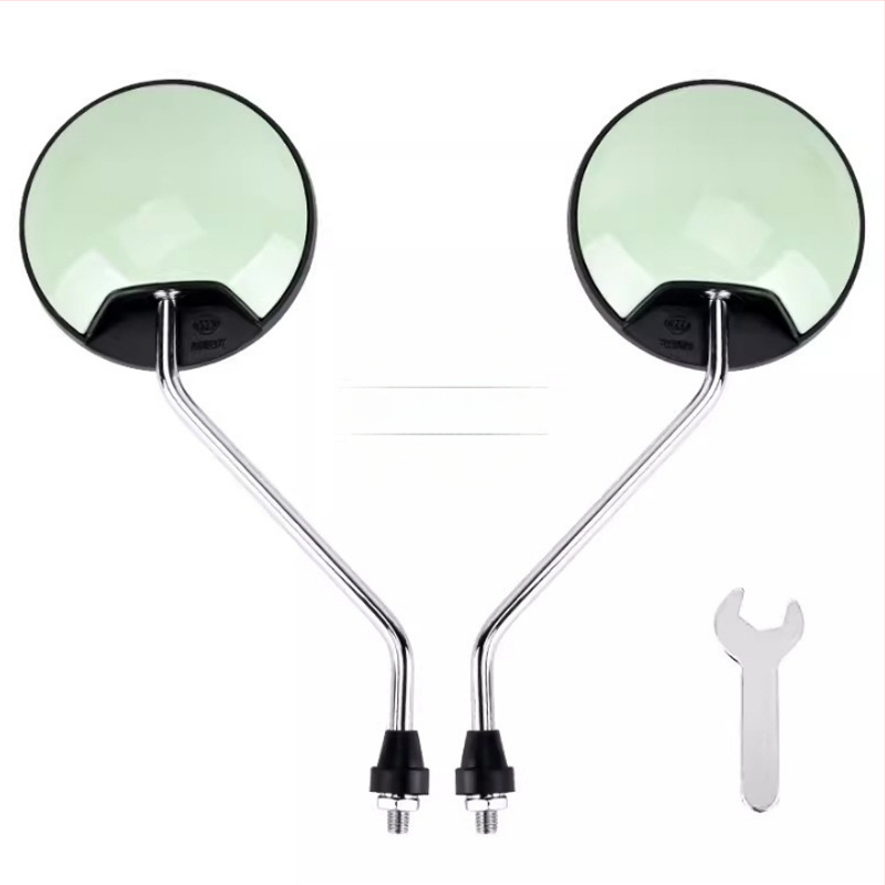 HD tagurpidi vaatepeegel elektrisõidukitele – lühike vars, ümmargune konveksne peegel, 180° reguleeritav, 8 mm kahekordse auguga kinnitamine