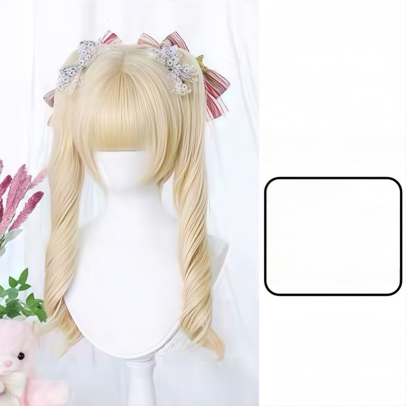 Moteriška plaukka, natūralus jaunatviškas įvaizdis, dvigubi kasneliai, tigro burnos klipas, Romos garbanos, Lolita stilius