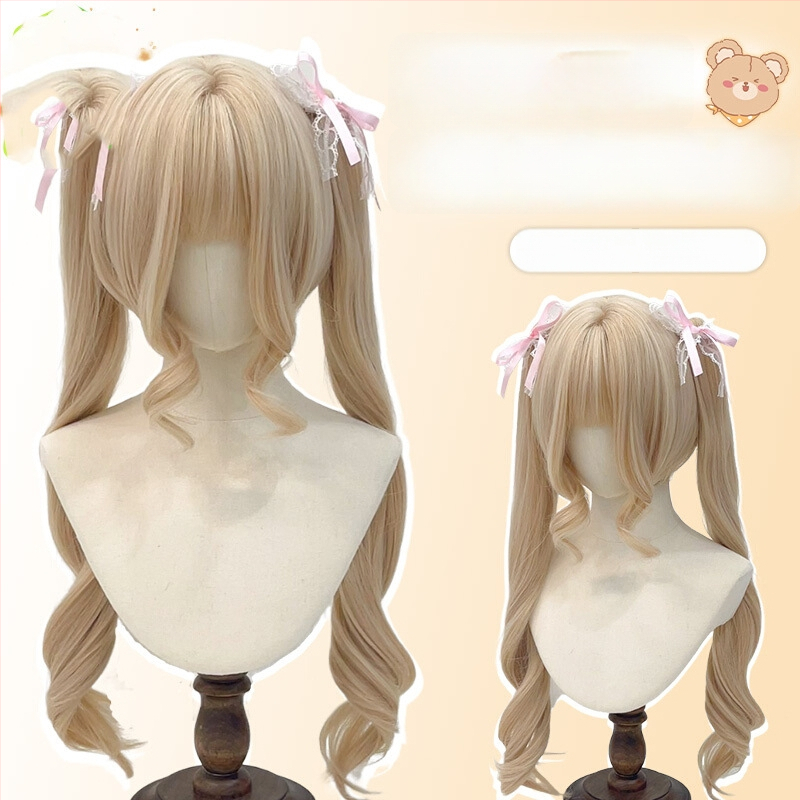 Moteriška plaukka, natūralus jaunatviškas įvaizdis, dvigubi kasneliai, tigro burnos klipas, Romos garbanos, Lolita stilius