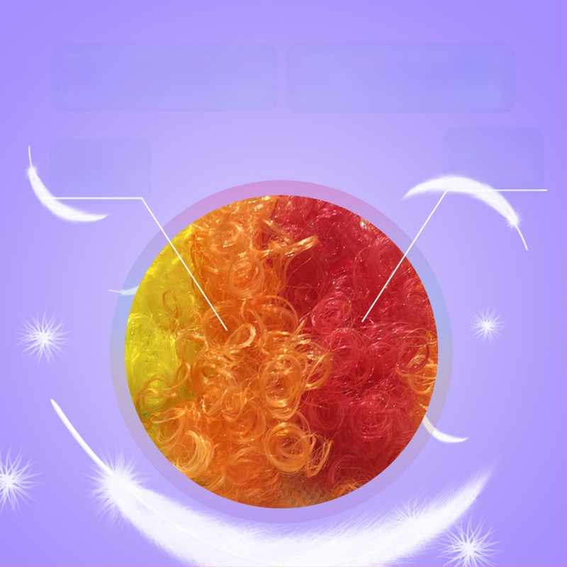 Cosplay parūka, afro stils, īsi mati, augstas temperatūras pavedienu šķiedra, mehāniska ražošana, modelis 121205