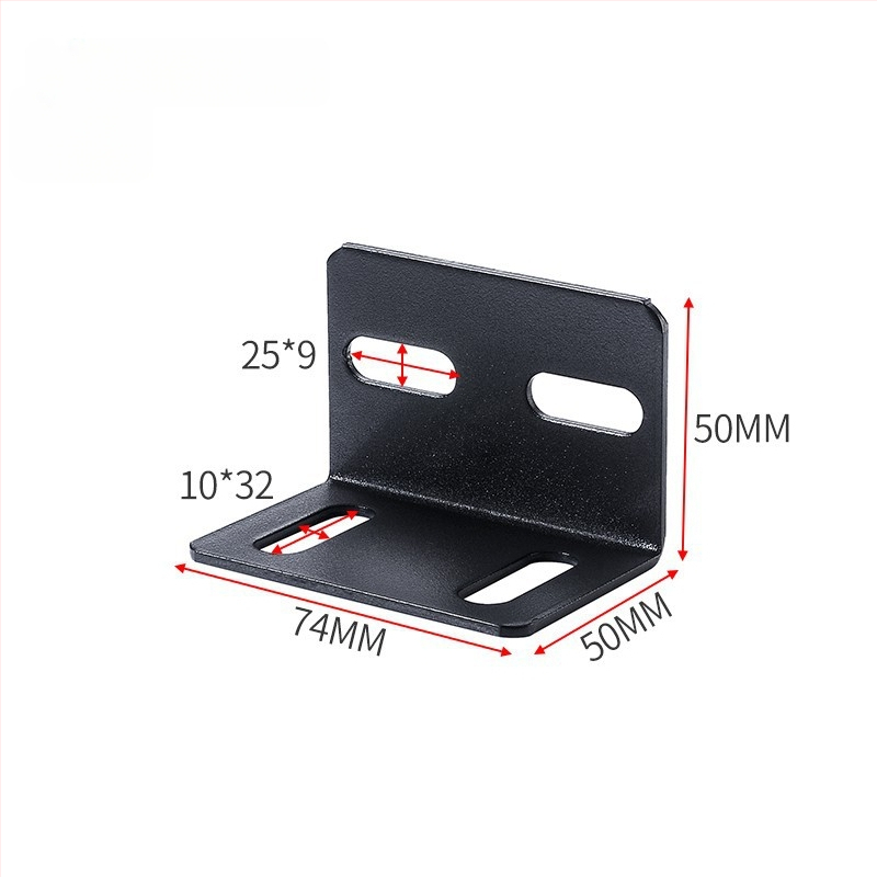 Stiprus kampinis laikiklis lovai, kairėje ir dešinėje, trijų šalių tvirtinimas, 90° kampas