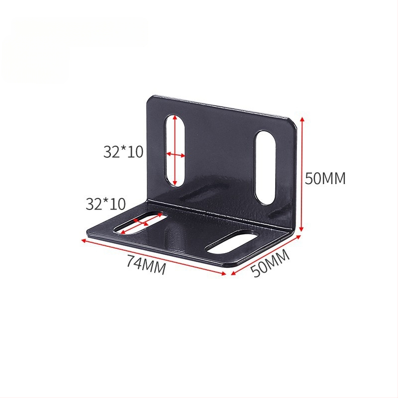 Stiprus kampinis laikiklis lovai, kairėje ir dešinėje, trijų šalių tvirtinimas, 90° kampas