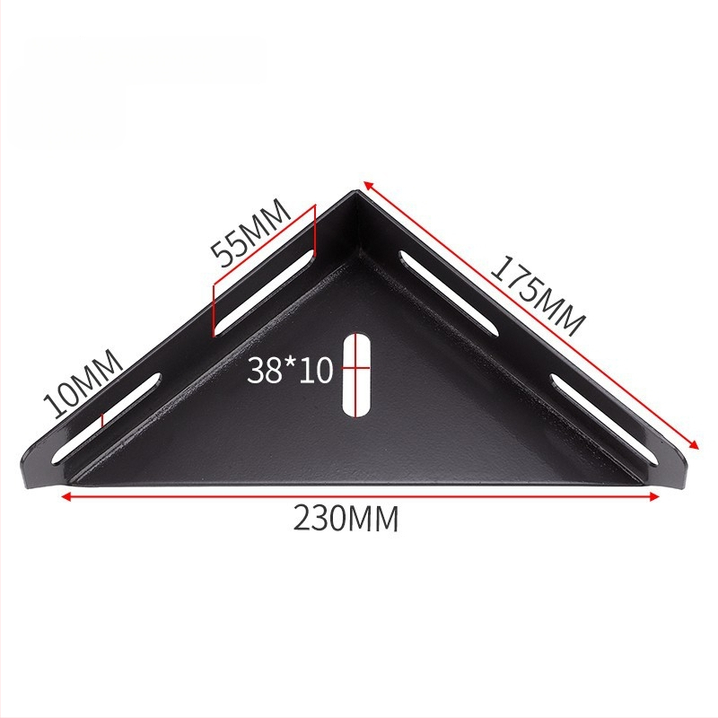 Stiprus kampinis laikiklis lovai, kairėje ir dešinėje, trijų šalių tvirtinimas, 90° kampas