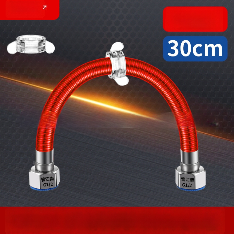 316L nerūdijančio plieno gofruota žarna vandens tiekimui — įvadas į boilerį šildytuvą, karštam ir šaltam vandeniui, temperatūros diapazonas -20…150 °C