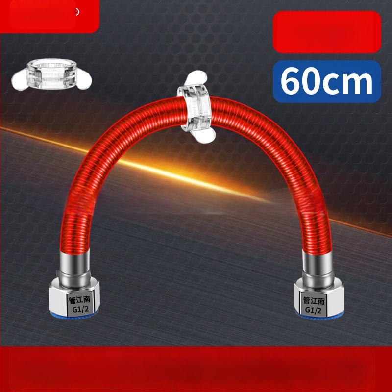 316L nerūdijančio plieno gofruota žarna vandens tiekimui — įvadas į boilerį šildytuvą, karštam ir šaltam vandeniui, temperatūros diapazonas -20…150 °C