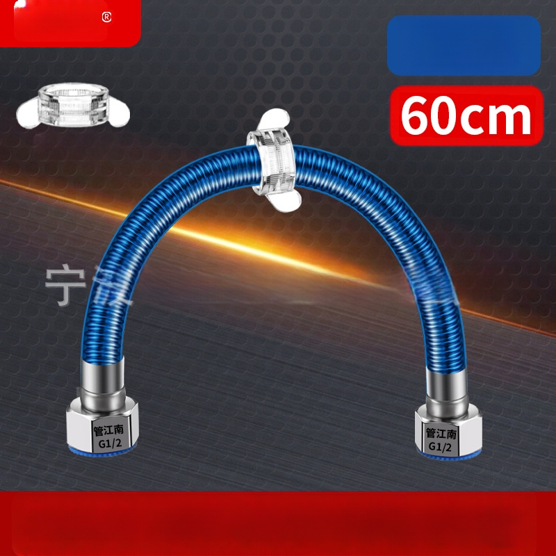316L nerūdijančio plieno gofruota žarna vandens tiekimui — įvadas į boilerį šildytuvą, karštam ir šaltam vandeniui, temperatūros diapazonas -20…150 °C