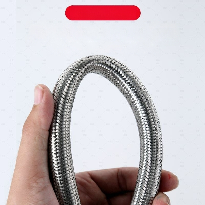 304 nerūdijančio plieno pynimas tualeto įleidimo žarna – didelio srauto, spiralinis jungtis, 0–90°C