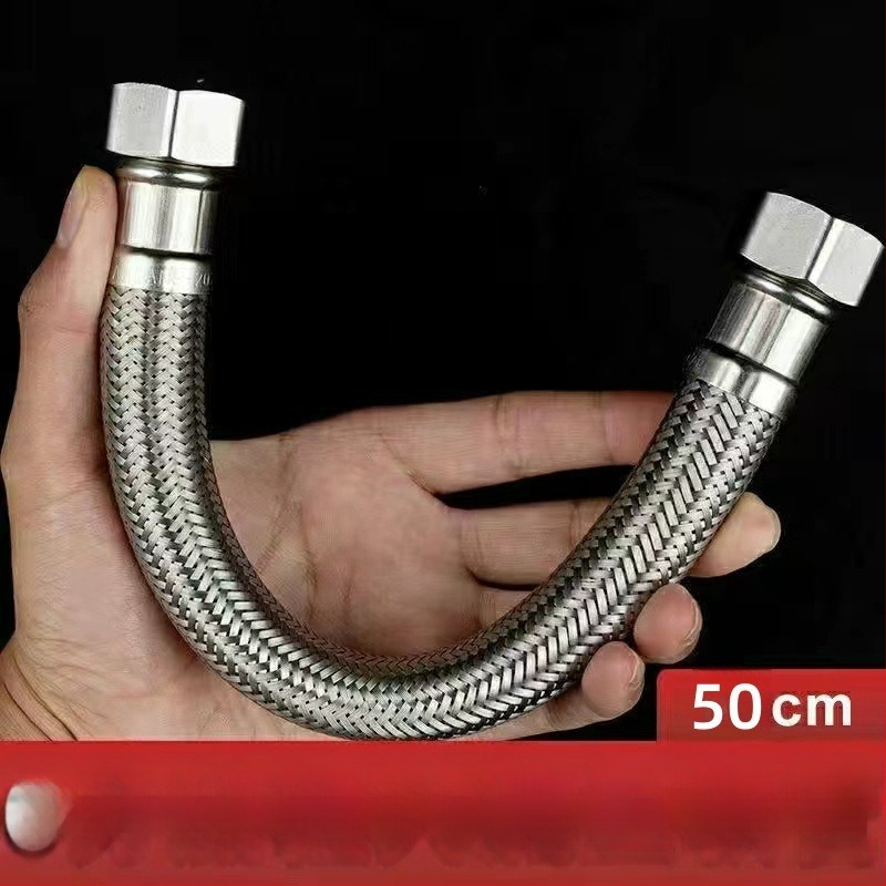 304 nerūdijančio plieno pynimas tualeto įleidimo žarna – didelio srauto, spiralinis jungtis, 0–90°C