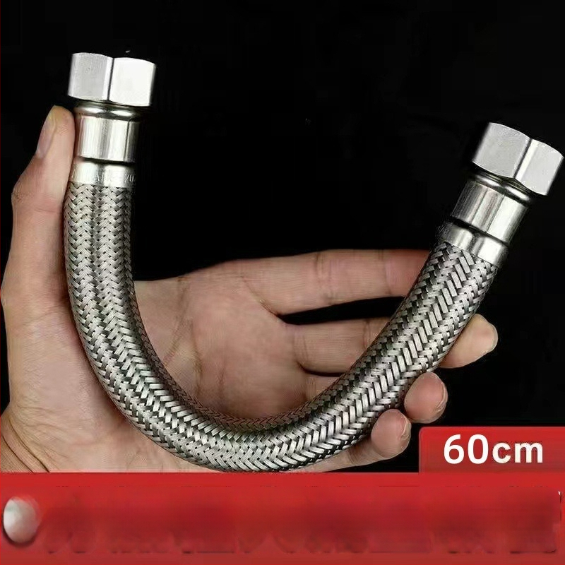 304 nerūdijančio plieno pynimas tualeto įleidimo žarna – didelio srauto, spiralinis jungtis, 0–90°C