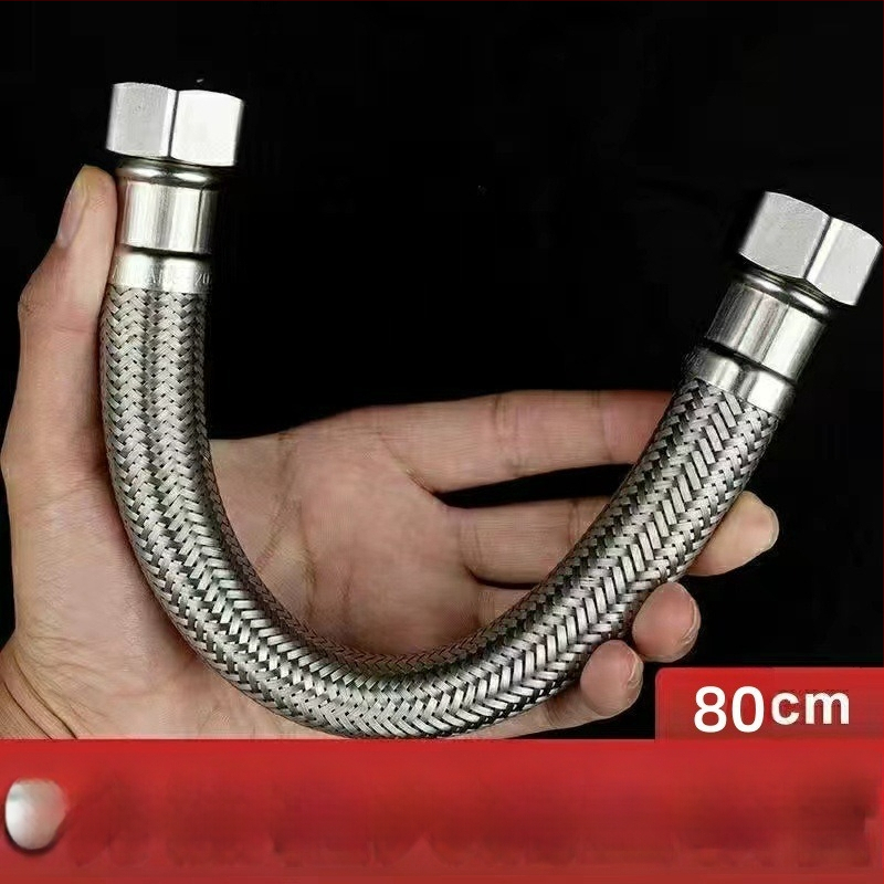 304 nerūdijančio plieno pynimas tualeto įleidimo žarna – didelio srauto, spiralinis jungtis, 0–90°C