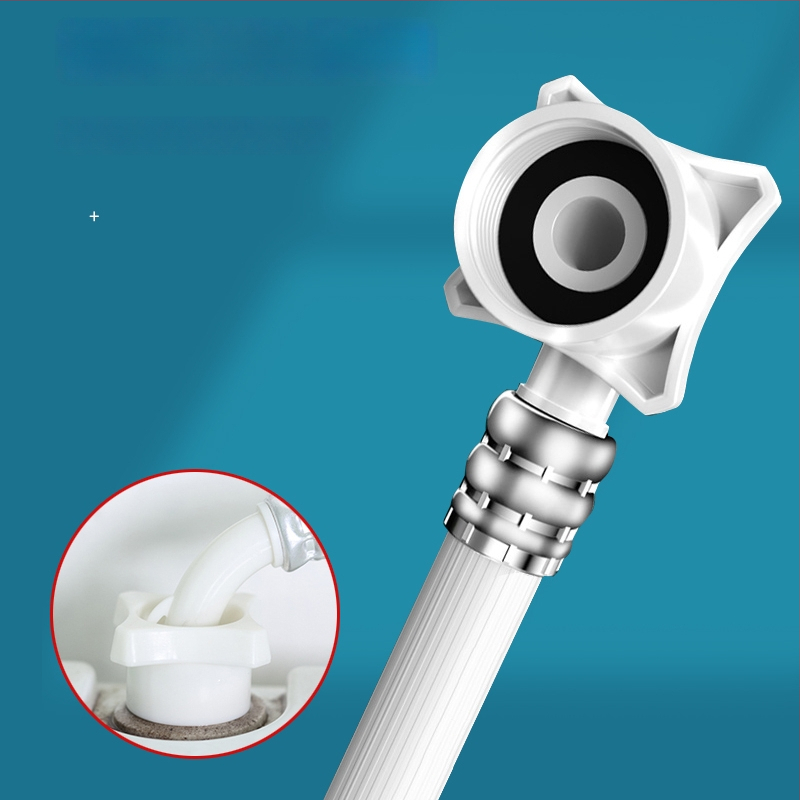 Skalbimo mašinos vandens įleidimo vamzdelis, PVC korpusas, bronzinis jungtis, nominalus slėgis 1.0, darbinė temperatūra 0-90°C, pasukamas montavimas