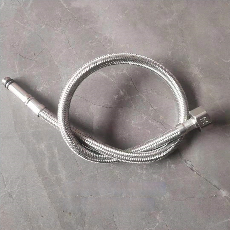 Nerūdijančio plieno pintas vandens žarna su vario galvu, karštam ir šaltam vandeniui, prijungimas prie tualeto ir šildytuvo, 1/2 colio