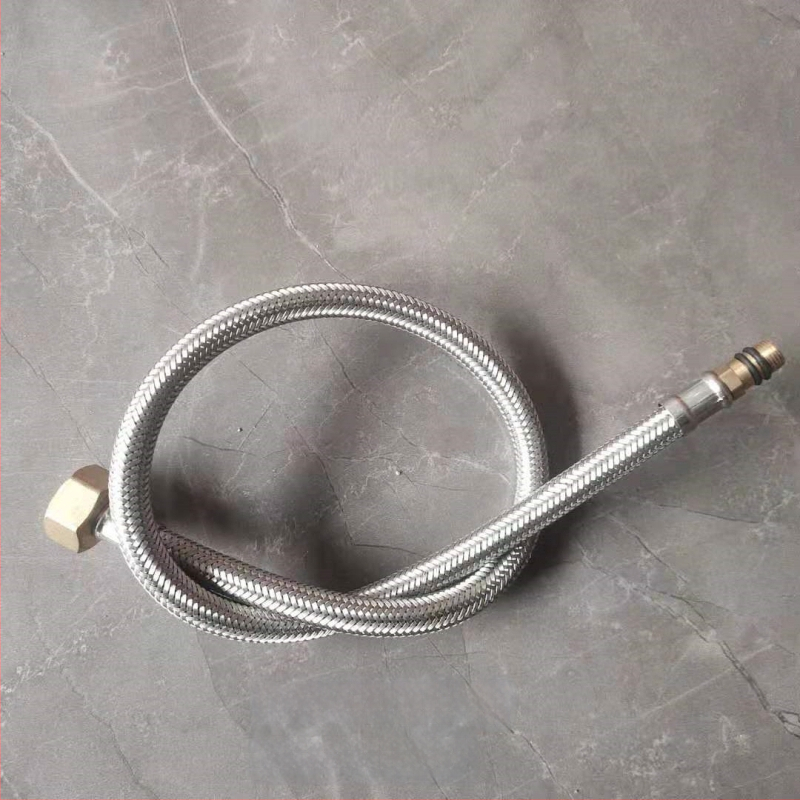 Nerūdijančio plieno pintas vandens žarna su vario galvu, karštam ir šaltam vandeniui, prijungimas prie tualeto ir šildytuvo, 1/2 colio