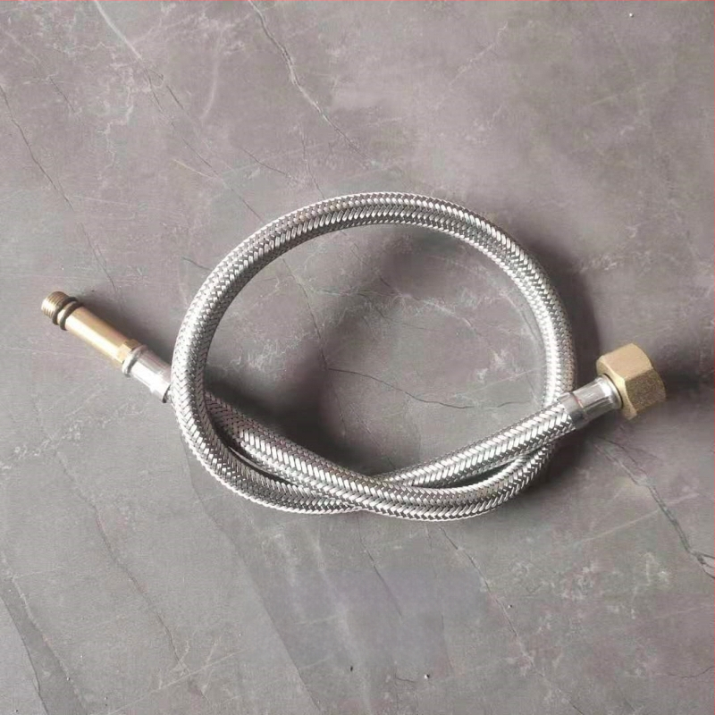 Nerūdijančio plieno pintas vandens žarna su vario galvu, karštam ir šaltam vandeniui, prijungimas prie tualeto ir šildytuvo, 1/2 colio