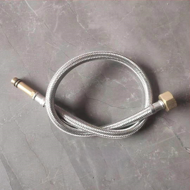 Nerūdijančio plieno pintas vandens žarna su vario galvu, karštam ir šaltam vandeniui, prijungimas prie tualeto ir šildytuvo, 1/2 colio