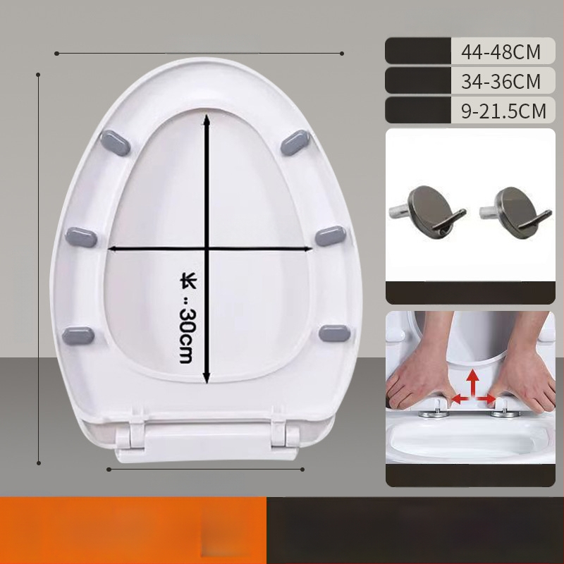 Toaletės dangtelis su lėtu uždarymu; UOV tipo; iš PP plokštės; U formos; skylučių atstumas 8–25 mm