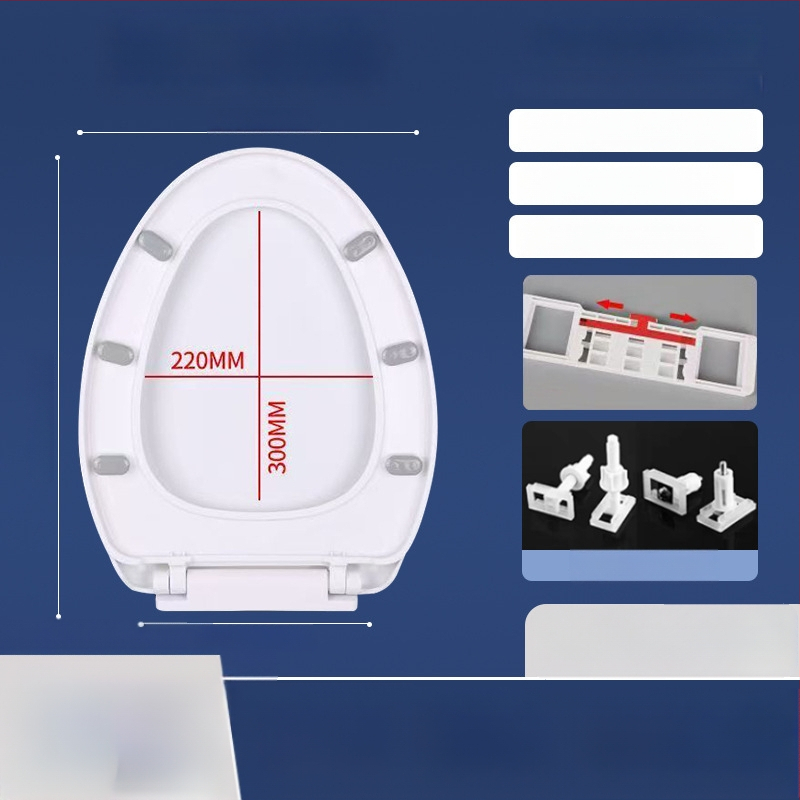 Toaletės dangtelis su lėtu uždarymu; UOV tipo; iš PP plokštės; U formos; skylučių atstumas 8–25 mm