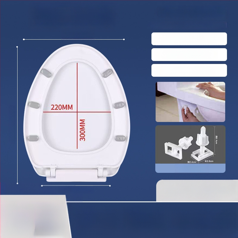 Toaletės dangtelis su lėtu uždarymu; UOV tipo; iš PP plokštės; U formos; skylučių atstumas 8–25 mm