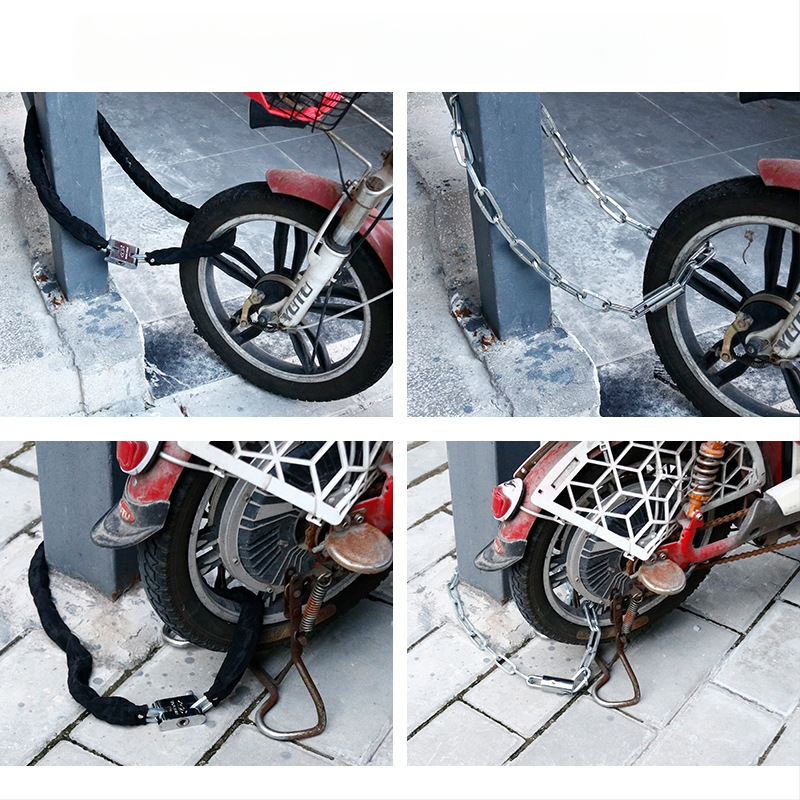 Keti lukustus jalgrattade ja mootorrataste jaoks – Flat Ring, mudel 5566, raua materjal, kaasaegne minimalistlik disain