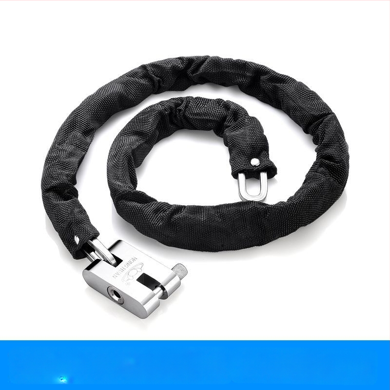 Ahelalukk, millel on varguse ja lõikamise vastane kaitse, terasest, mudel 698573, Guangzhou Jingli, sobib kolmerattalistele sõidukitele, jalgratastele, mootorratastele ja elektrijalgratastele, kaasaegne minimalistlik disain.