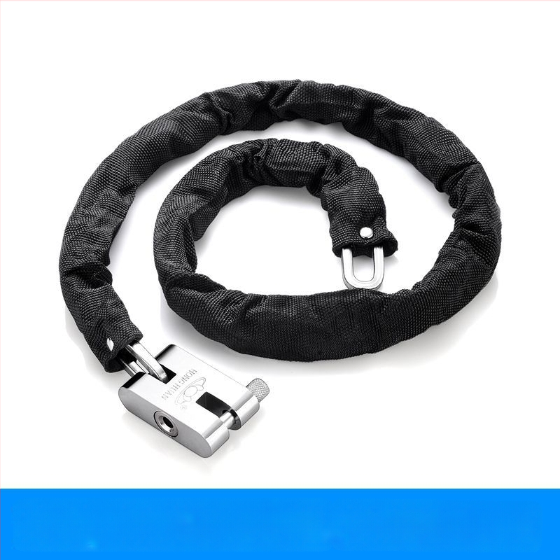 Ahelalukk, millel on varguse ja lõikamise vastane kaitse, terasest, mudel 698573, Guangzhou Jingli, sobib kolmerattalistele sõidukitele, jalgratastele, mootorratastele ja elektrijalgratastele, kaasaegne minimalistlik disain.