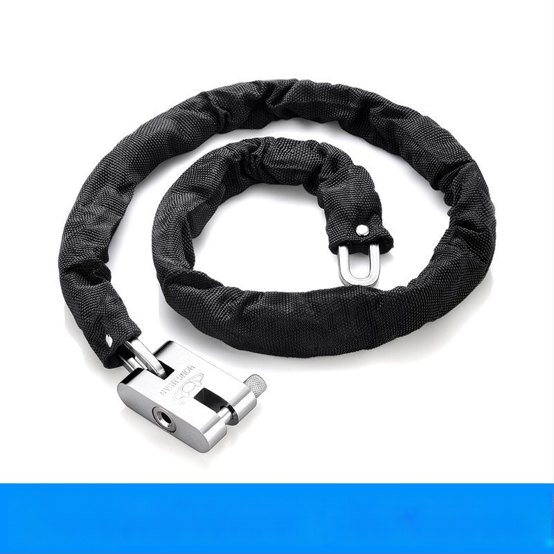 Ahelalukk, millel on varguse ja lõikamise vastane kaitse, terasest, mudel 698573, Guangzhou Jingli, sobib kolmerattalistele sõidukitele, jalgratastele, mootorratastele ja elektrijalgratastele, kaasaegne minimalistlik disain.