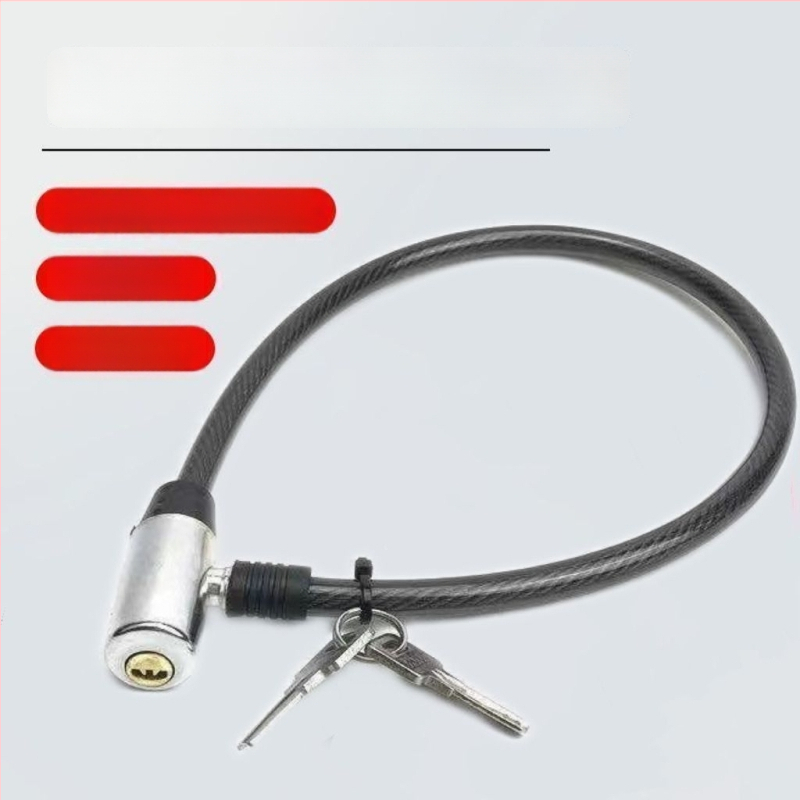 Dviračio užraktas — nešiojamas, plieninis kabelis ir storesnė grandinė, užraktas, prieš vogimą