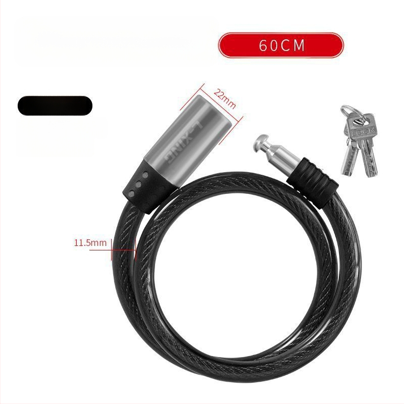 Dviračio užraktas — nešiojamas, plieninis kabelis ir storesnė grandinė, užraktas, prieš vogimą